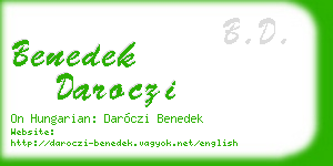 benedek daroczi business card